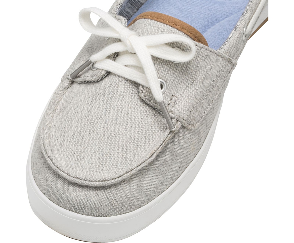 Keds Slip Ons Grey - Charter Chambray - Womens MAKPRO-139